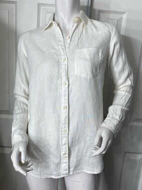 💯Linen Grana Women's Casual Button-Down Shirt in White